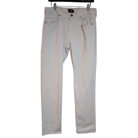 PAIGE Men Normandie Straight leg Ivory Denim 32 Coastal Streetwear Urban Casual - Picture 3 of 16